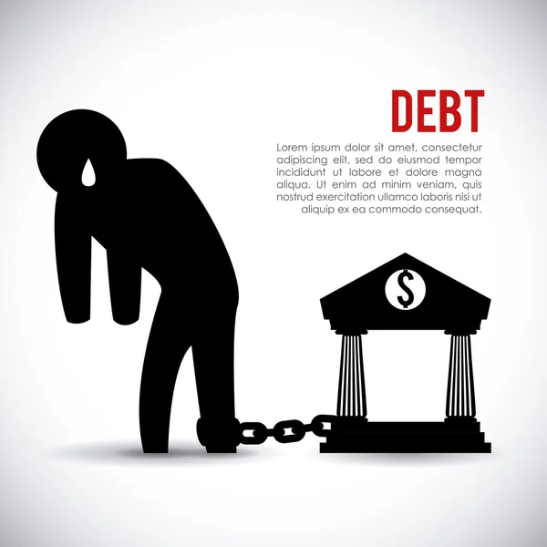 Návrh dluhu — Stockový vektor