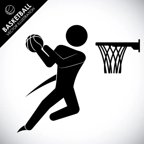 Diseño de baloncesto — Vector de stock