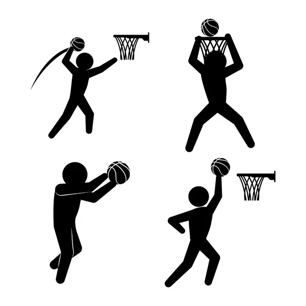 Diseño de baloncesto — Vector de stock