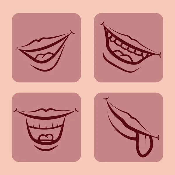 Mouth design — Stok Vektör
