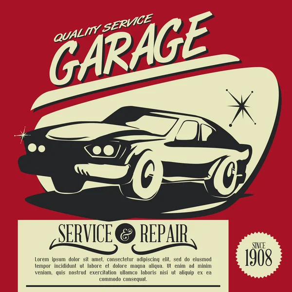 Garage design — Stock Vector