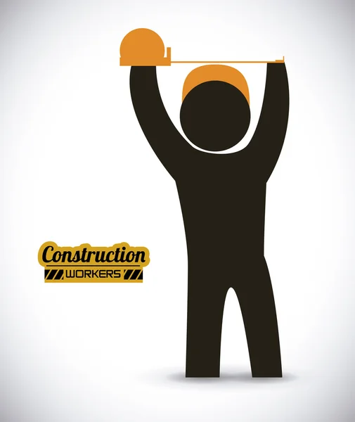 Travailleur de la construction — Image vectorielle