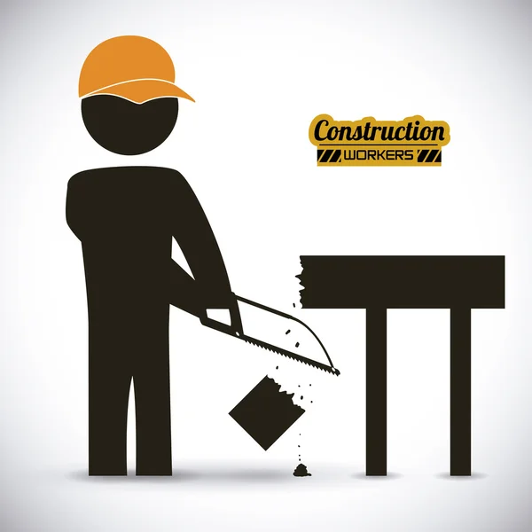 Bauarbeiter — Stockvektor