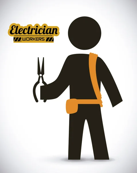 Diseño del electricista — Vector de stock