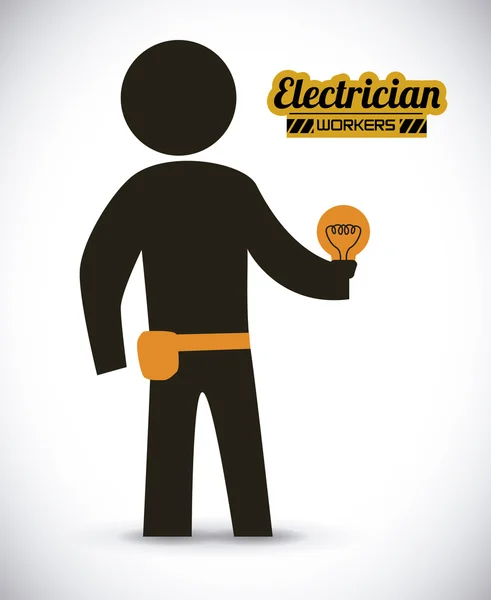 Diseño del electricista — Vector de stock