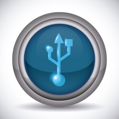 USB bağlantı tasarım vektör çizim eps10 grafiği 