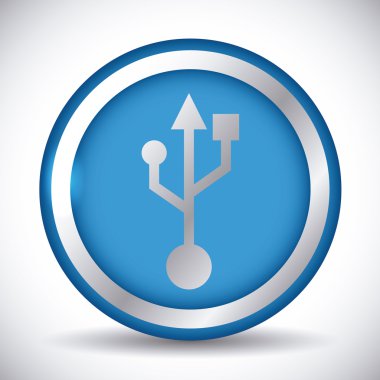 USB bağlantı tasarım vektör çizim eps10 grafiği 