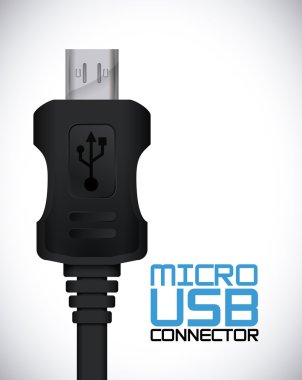 USB bağlantı tasarım vektör çizim eps10 grafiği 