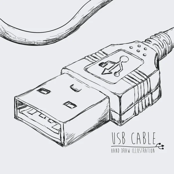 Usb conexión diseño vector ilustración eps10 gráfico — Archivo Imágenes Vectoriales