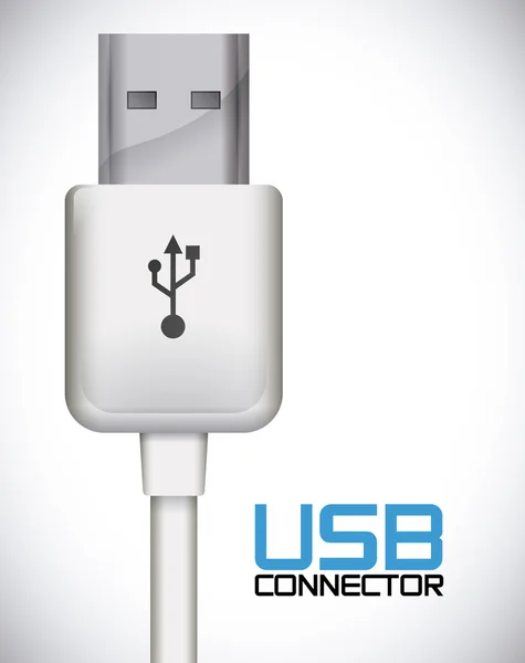 Illustration vectorielle de conception de connexion USB eps10 graphique — Image vectorielle