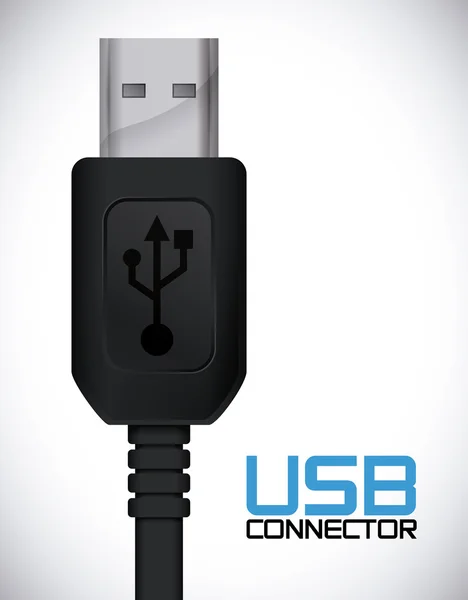 USB bağlantı tasarım vektör çizim eps10 grafiği — Stok Vektör