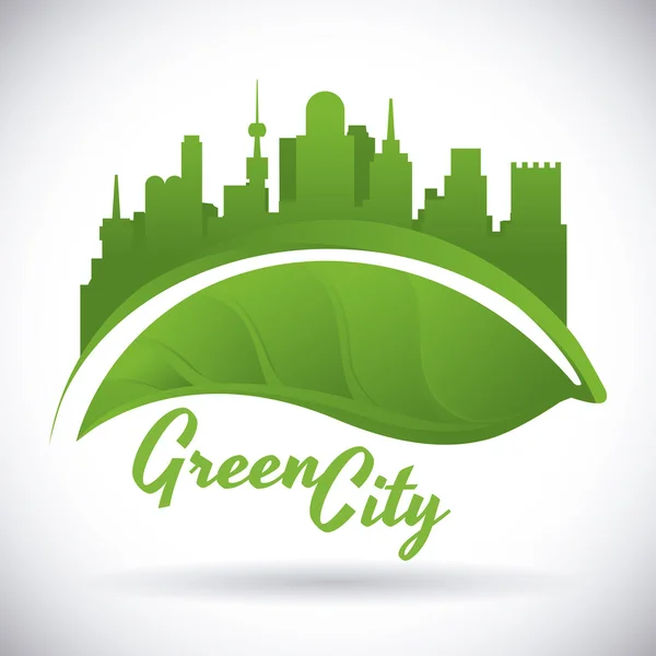 Eco city design illustration vectorielle eps10 graphique — Image vectorielle