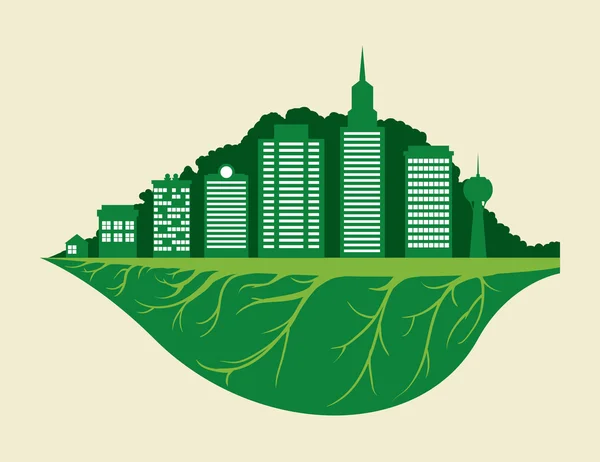 Eco cidade design vector ilustração eps10 gráfico —  Vetores de Stock