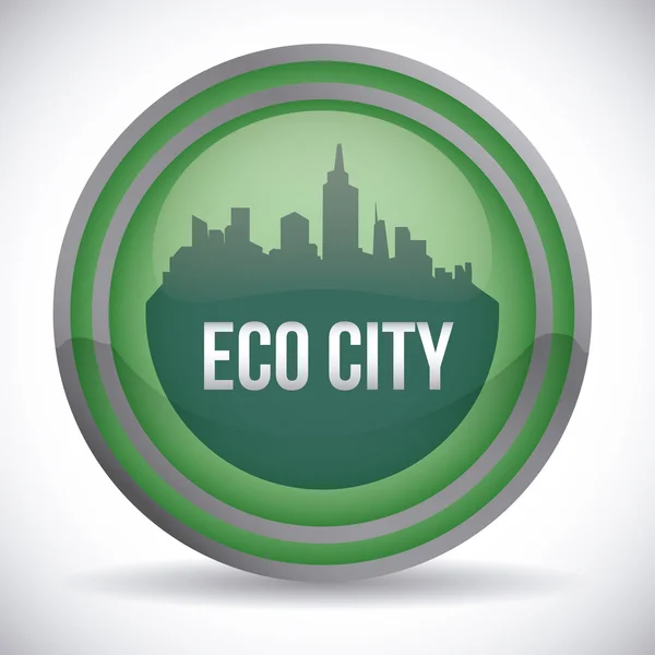 Векторная иллюстрация эко-города eps10 графика — стоковый вектор