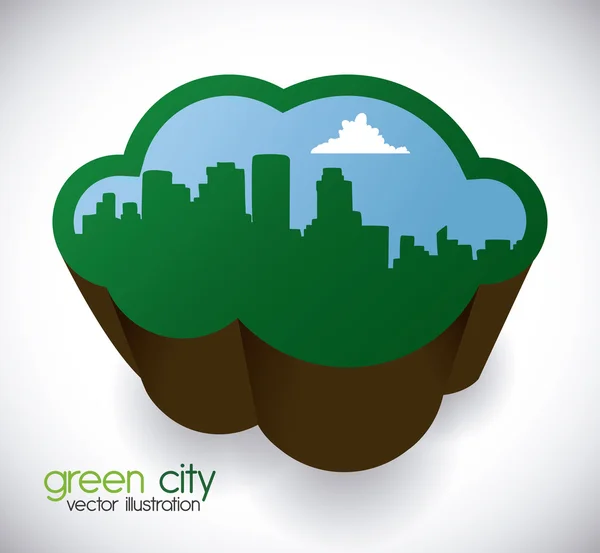 Eco city design illustration vectorielle eps10 graphique — Image vectorielle