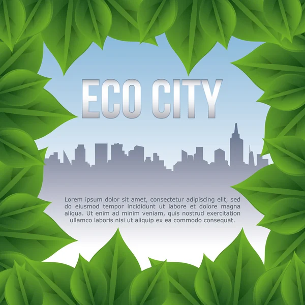 Eco city design vektor illustration eps10 grafik — Stockvektor