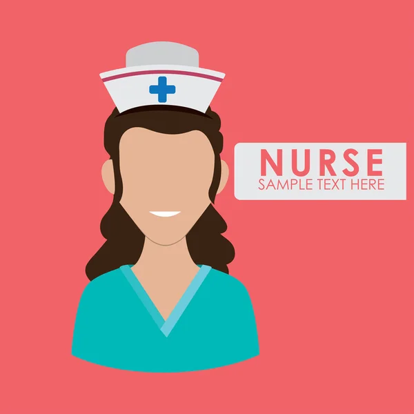 Enfermera mujer — Vector de stock