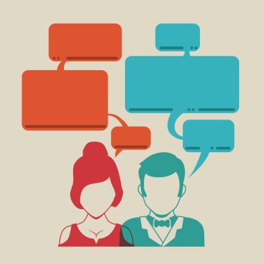 Konuşma baloncukları iletişim