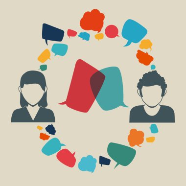 Konuşma baloncukları iletişim