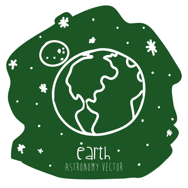 Earth drawn — Stock Vector