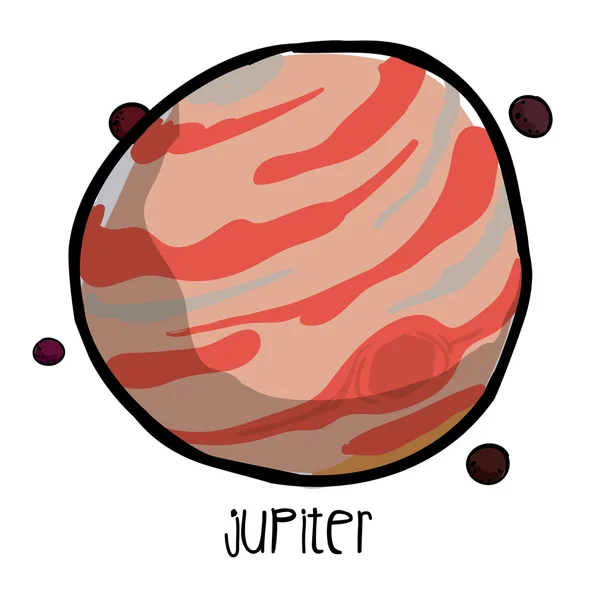 Jupiter desenat — Vector de stoc