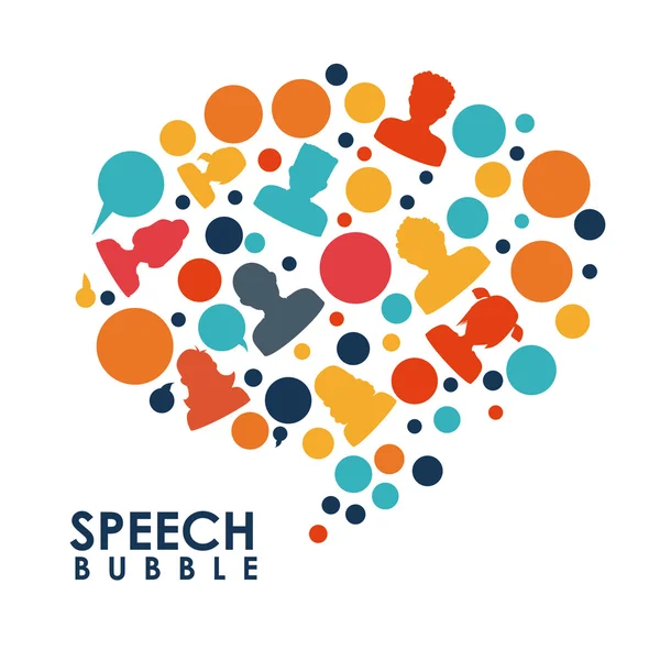 Speech bubbles communication — Stock Vector