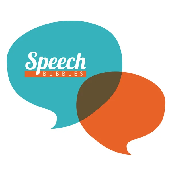 Speech bubbles communication — Stock Vector