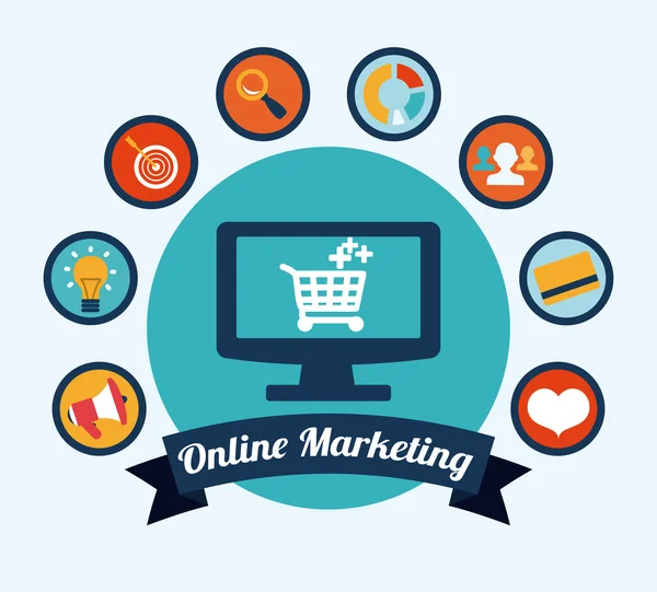 Marketing online — Stock Vector