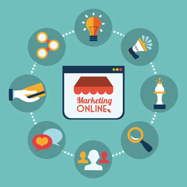 Online Marketing — Stockvektor