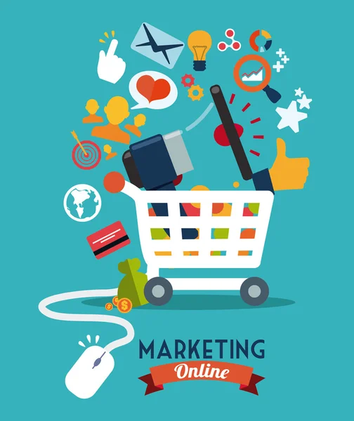 Marketing en línea — Vector de stock