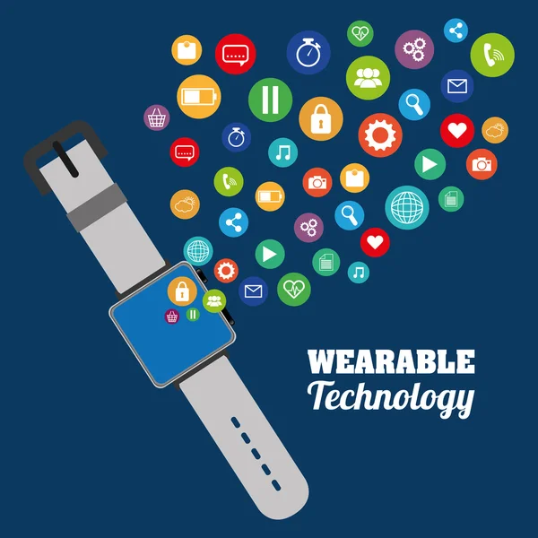 Tecnologia Wearable — Vetor de Stock