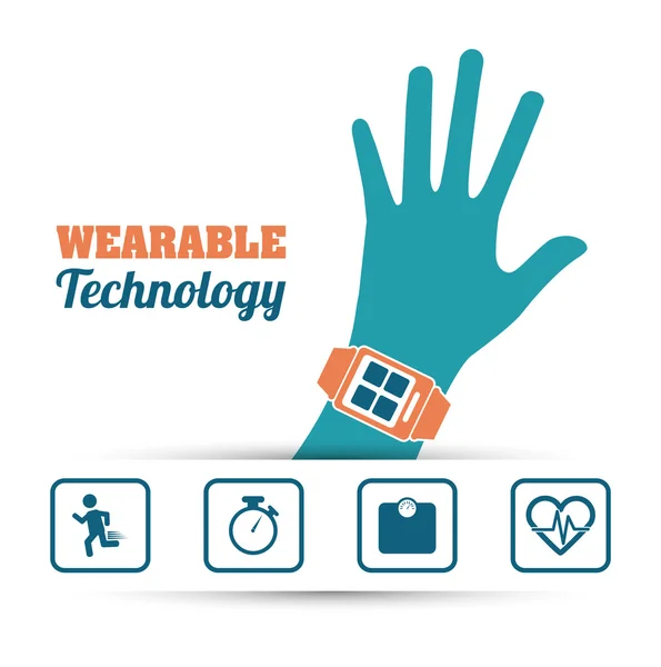 Tecnologia Wearable — Vetor de Stock