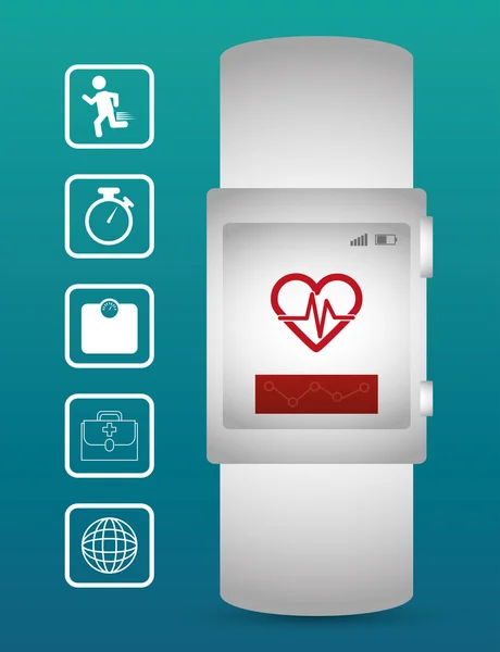 Gezondheid Smart Watch — Stockvector
