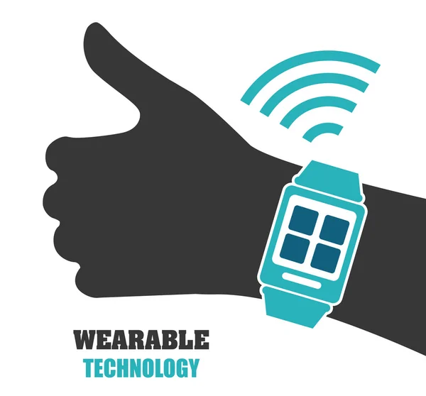 Tecnologia Wearable — Vetor de Stock