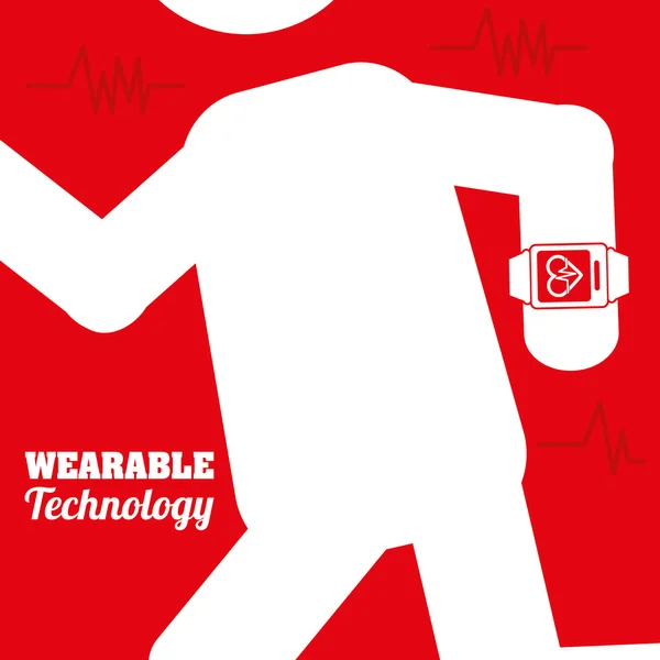 Tecnologia Wearable — Vetor de Stock