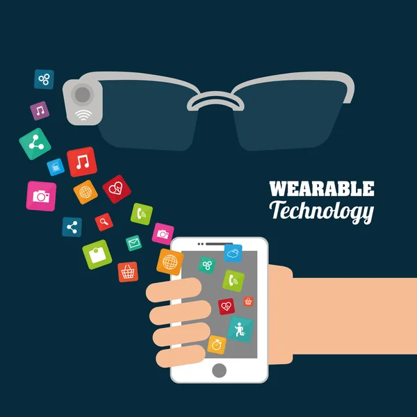 Wearable technology — Stock Vector