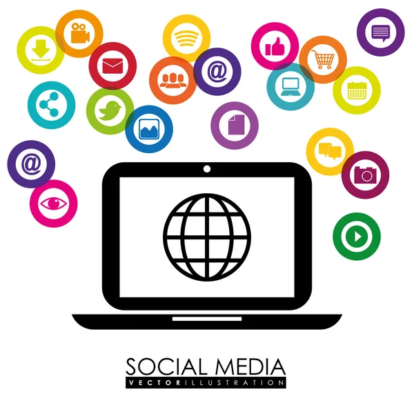 Social media — Vettoriale Stock