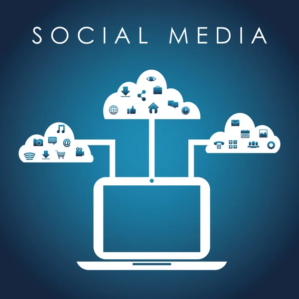 Social media — Vettoriale Stock