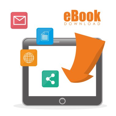 eKitap tasarımı, vektör çizim.