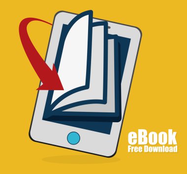 eKitap tasarımı, vektör çizim.