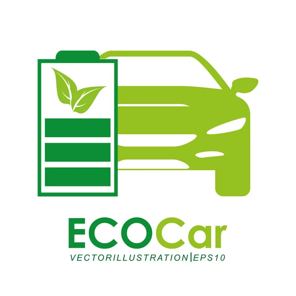 Auto ecologica — Vettoriale Stock