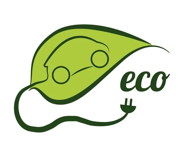 Carro Eco —  Vetores de Stock