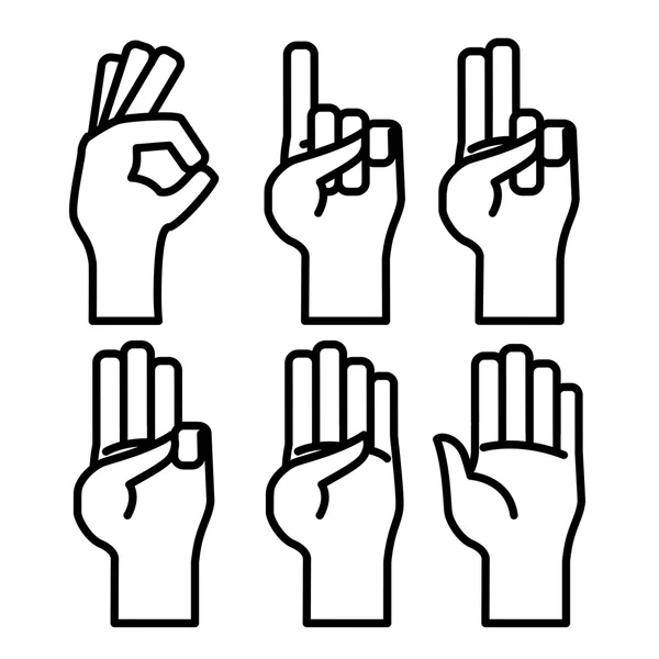 Signaux mains — Image vectorielle