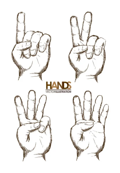 Hands gesture — Stock Vector