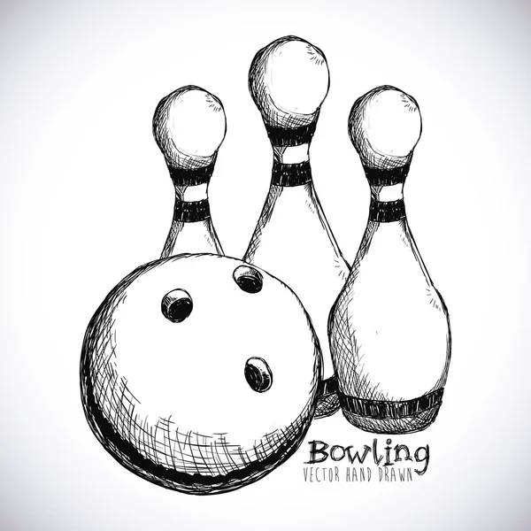 Bowling sport — Stockvector