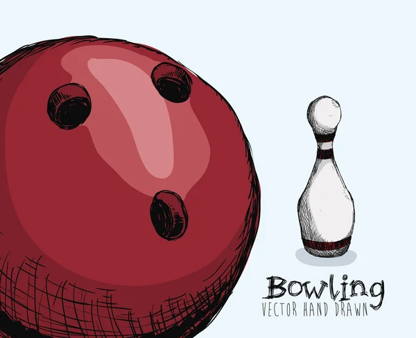 Bowling sporu — Stok Vektör