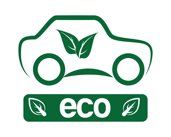 Carro Eco — Vetor de Stock