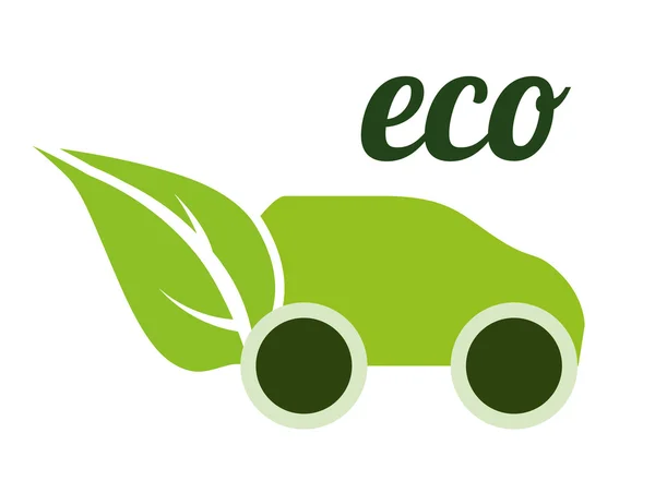 Carro Eco — Vetor de Stock