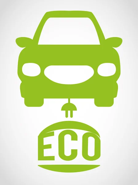 Carro Eco — Vetor de Stock