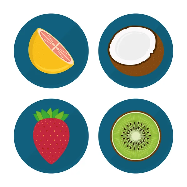 Design dei frutti, illustrazione vettoriale . — Vettoriale Stock